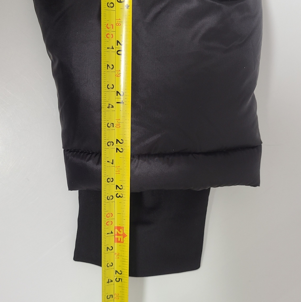JULIETTE FABBRI Asymmetrical Down Puffer Jacket Black Sz 1 US Sz Small - Picture 16 of 16